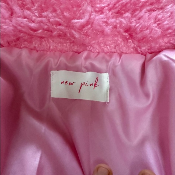 NWOT Pink Faux-Fur Coat - Picture 2 of 3